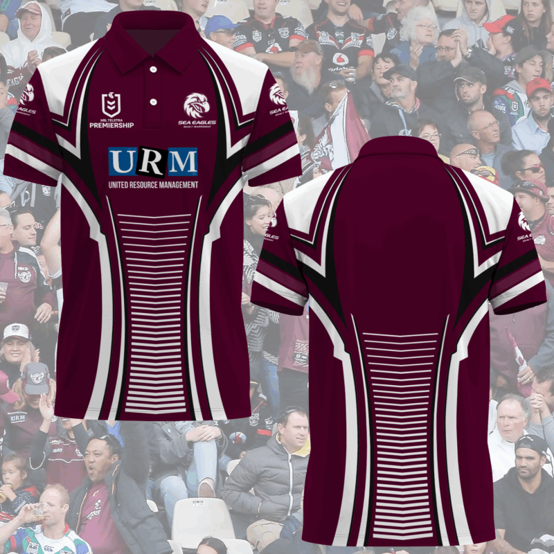 Manly Warringah Sea Eagles NRL Newest Polo Shirt Fear The Fortress MO V7
