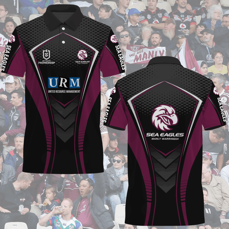 Manly Warringah Sea Eagles NRL Newest Polo Shirt Fear The Fortress MO V1