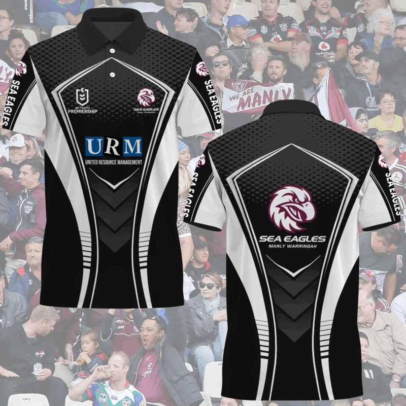 Manly Warringah Sea Eagles NRL Newest Polo Shirt Fear The Fortress MO V3