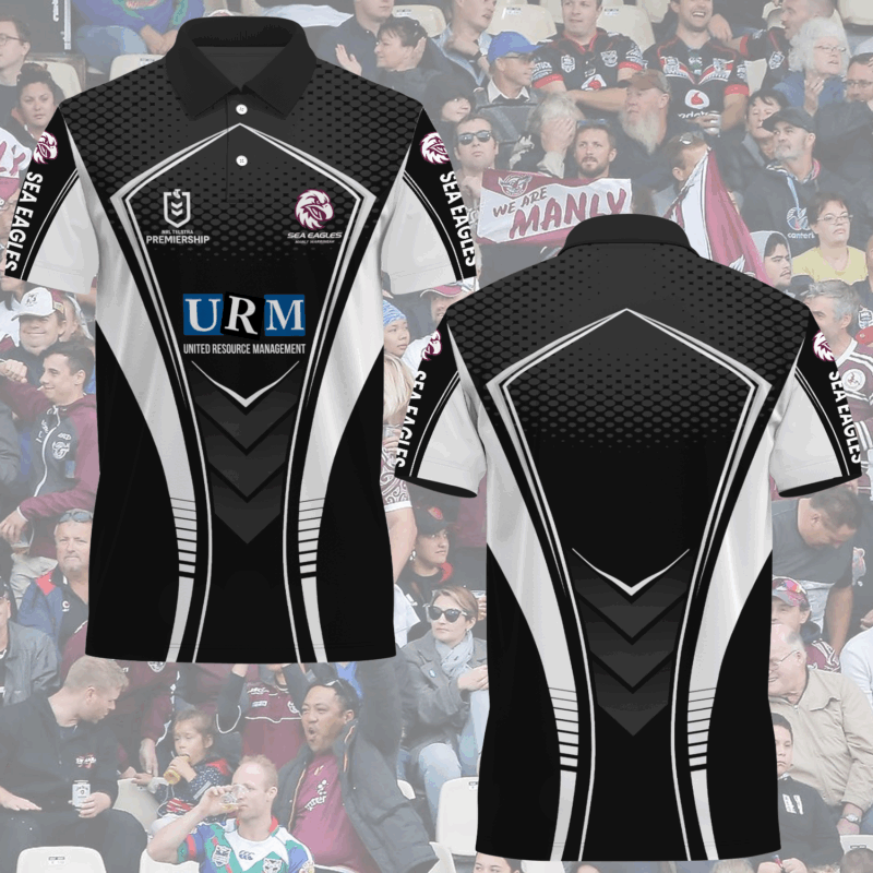 Manly Warringah Sea Eagles NRL Newest Polo Shirt Fear The Fortress MO V4