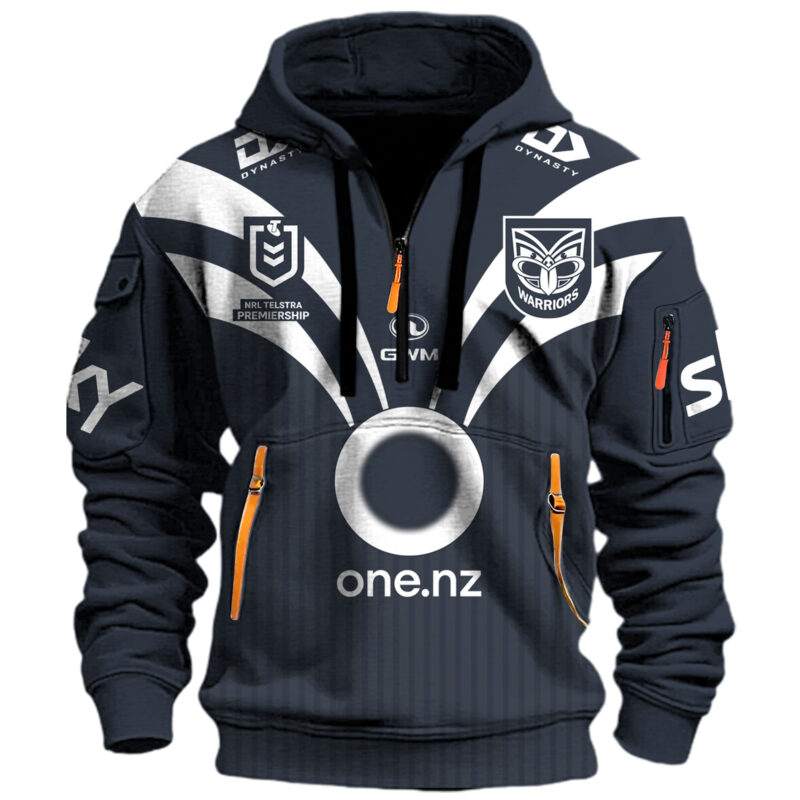 Warriors 2025 Dynasty Dear Warrior Special Quarter Zipper Hoodie Custom Name & Number - Image 2