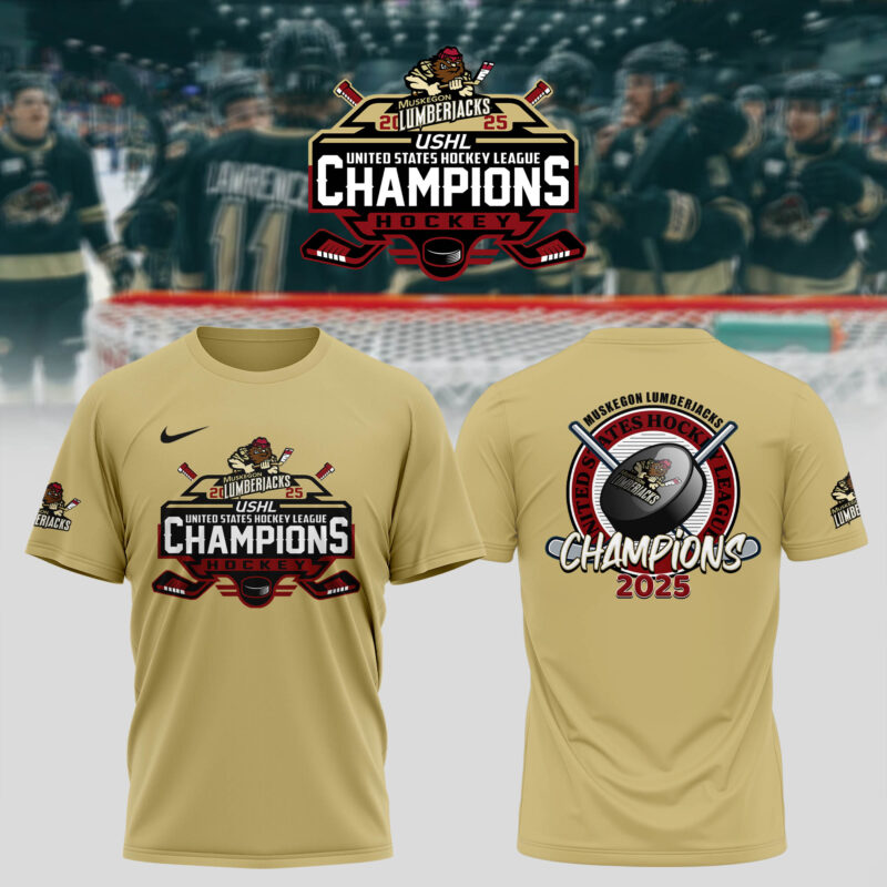 Special New T-Shirt Muskegon Lumberjacks Clark Cup Champions 2025 For Fans