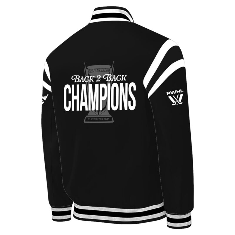 Special 2025 Back 2 Back Champions Minnesota Frost Bomber Jacket - Image 3