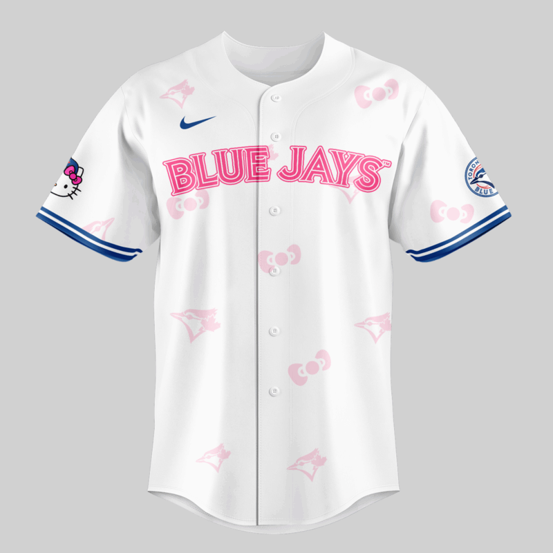 Toronto Blue Jays x Hello Kitty Special Edition 2025 BASEBALL JERSEY - Image 3