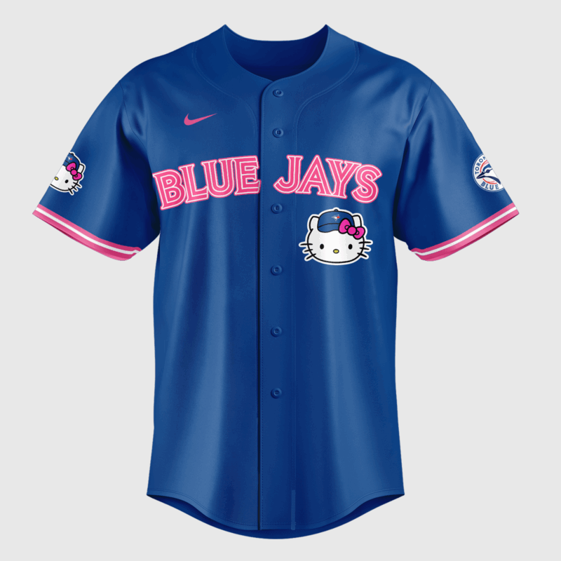 Toronto Blue Jays x Hello Kitty Special Edition 2025 BASEBALL JERSEY - Image 2
