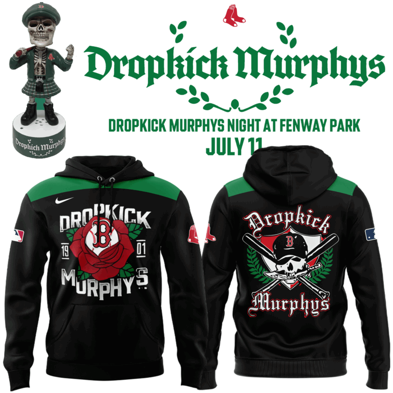 Limited edition Boston Red Sox x Dropkick Murphys Night 2025 Hoodie