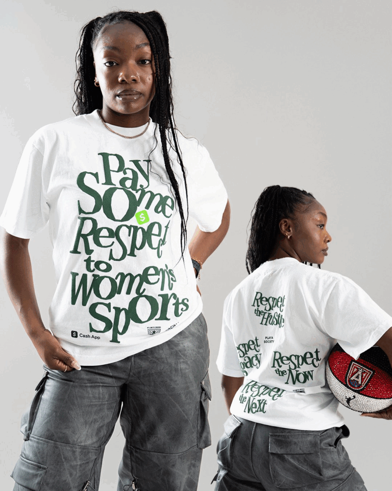 Playa Society x Cash App x Atlanta Dream "Pay Some Respect" T-Shirt - Image 2