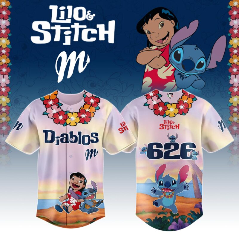 Diablos Rojos del México x Lilo & Stitch Special Edition Jersey 2025