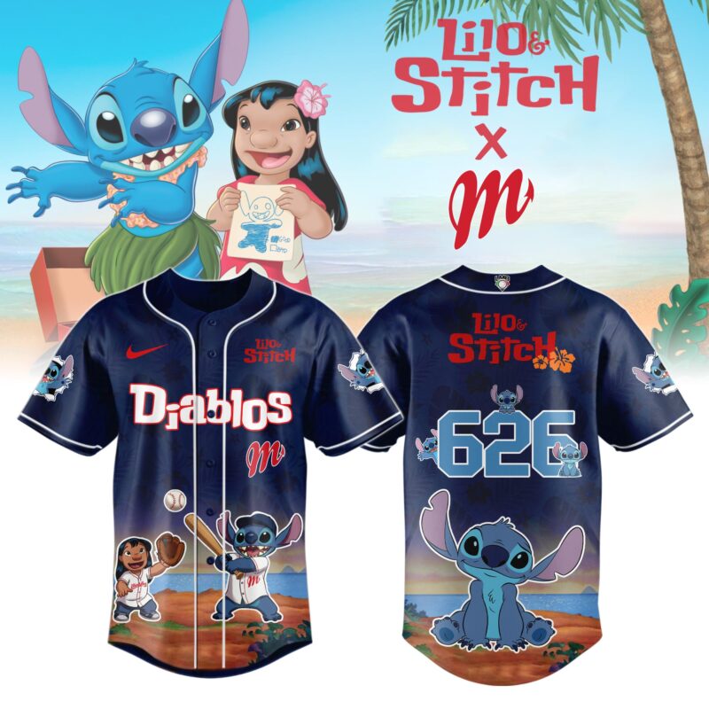 Diablos Rojos del México x Lilo & Stitch Special Edition Jersey 2025