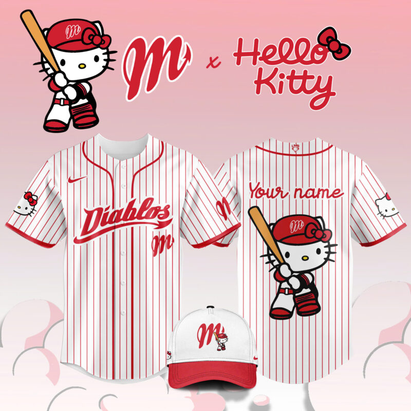 Diablos Rojos del México x Hello Kitty Night Game Limited Edition Custom Jersey 2025