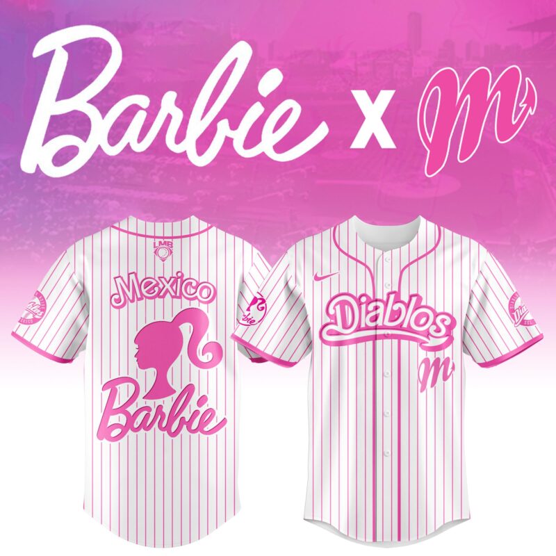 Diablos Rojos del México x Barbie Night Game Limited Edition Jersey 2025
