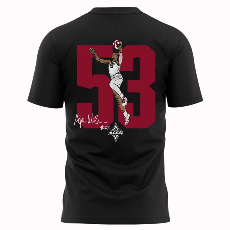 Special New Edition Las Vegas Aces AJA Wilson  A?ONE T shirt  2025 - Image 3