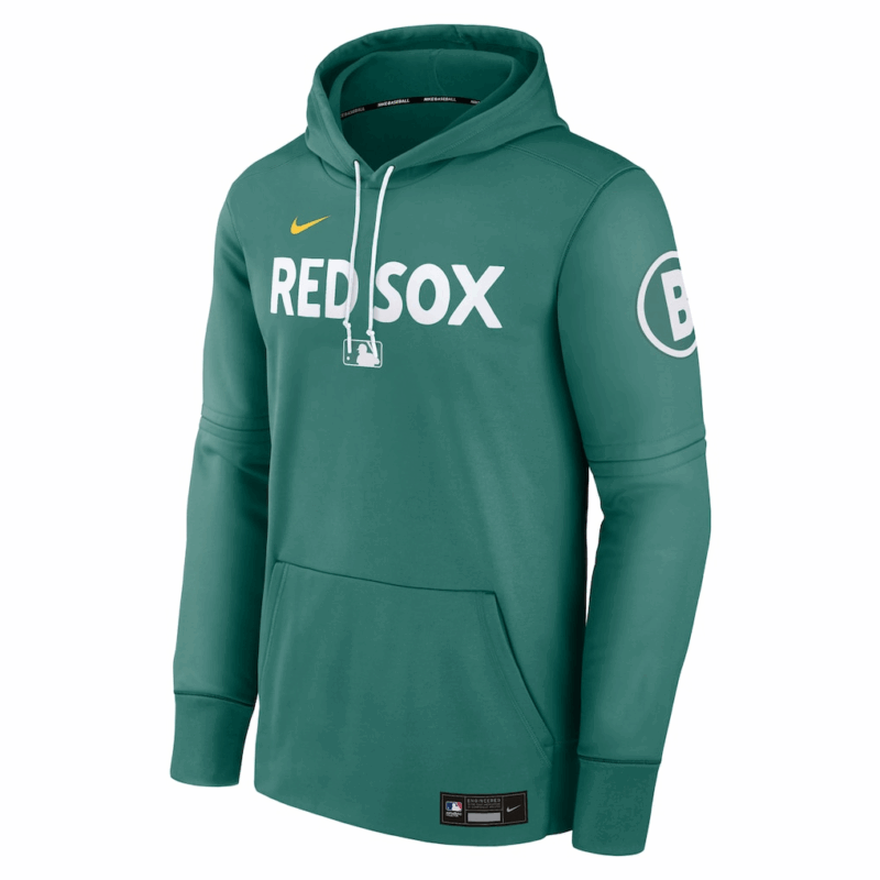 Men's Boston Red Sox Nike Green 2025 City Connect Authentic Collection Therma Pullover Hoodie - Image 2