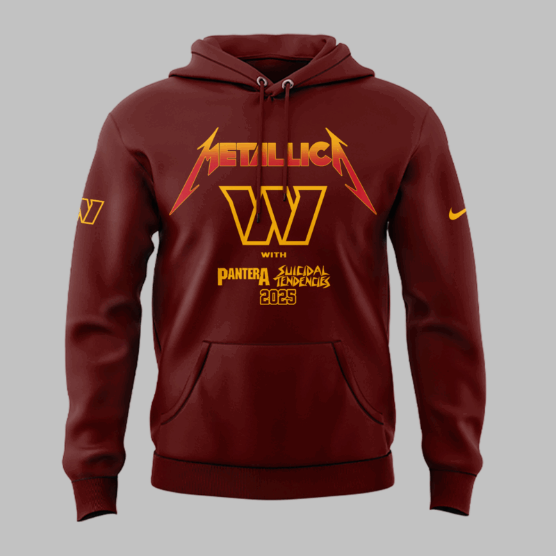 Limited Edition M72 World Tour With Pantera And Suicidal Tendencies x Washington Commanders Hoodie 2025 - Image 2