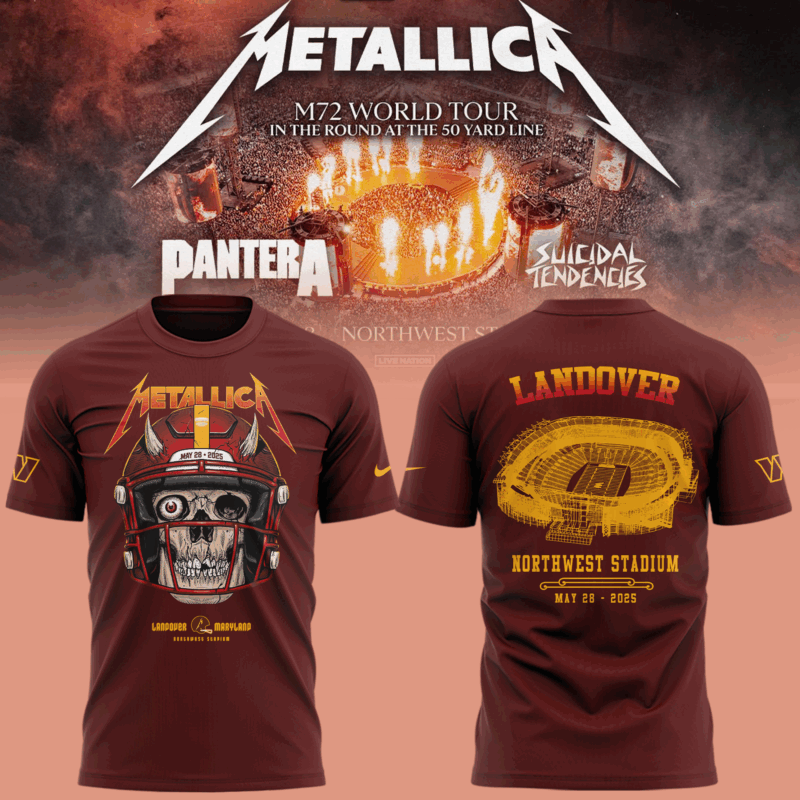 Limited Edition M72 World Tour x Washington Commanders Tshirt 2025