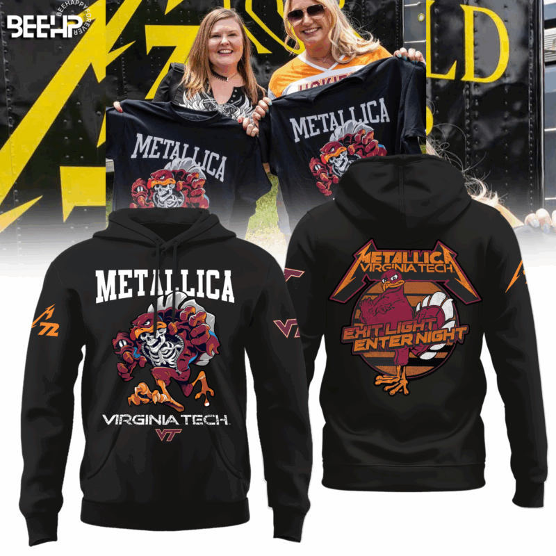 Special New 2025 Metallica x Virginia Tech Hokies Hoodie