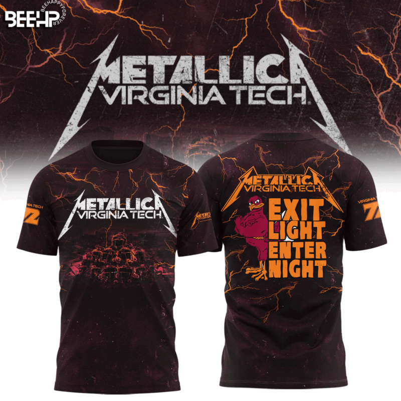 Special New 2025 Metallica x Virginia Tech Hokies Tshirt