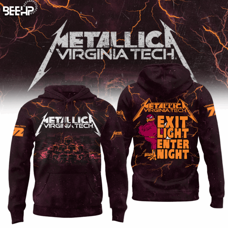 Special New 2025 Metallica x Virginia Tech Hokies Hoodie