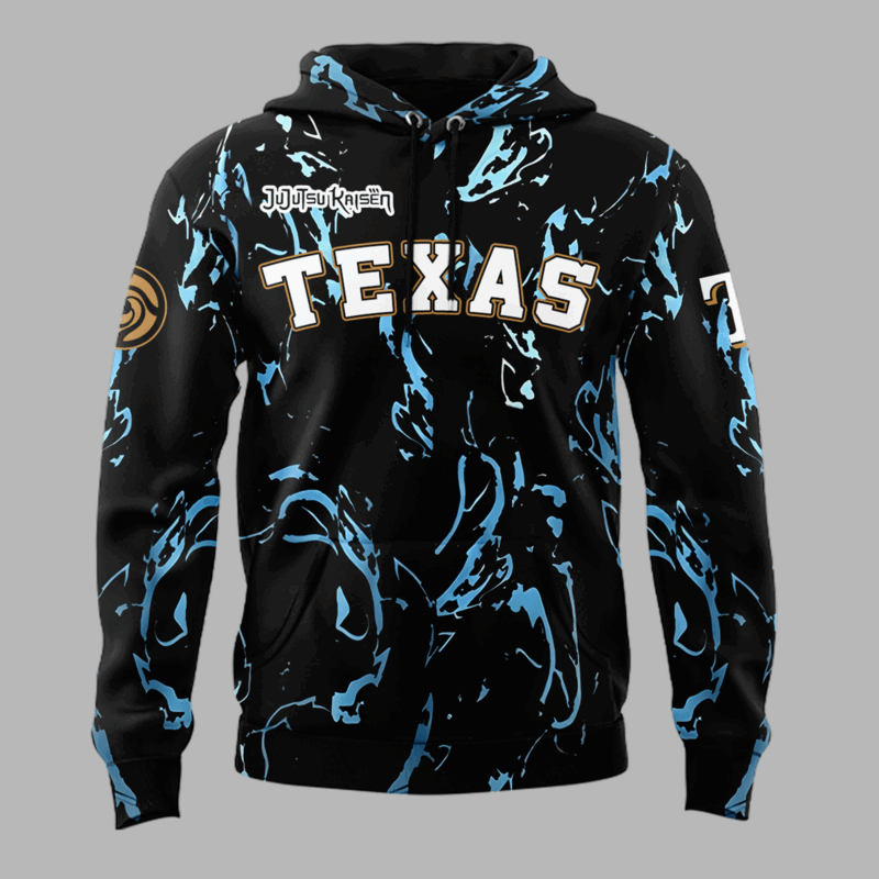 Limited Edition Texas Rangers x Jujutsu Kaisen Night Hoodie 2025 - Image 2