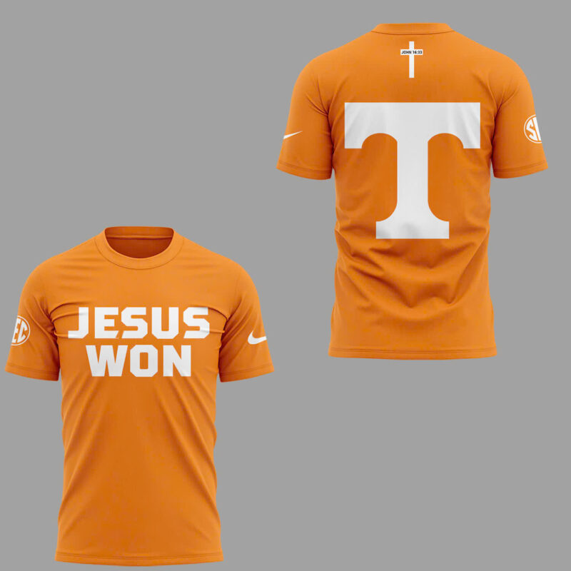 Special Edition Tennessee Baseball JESUS WON TShirt - Image 2