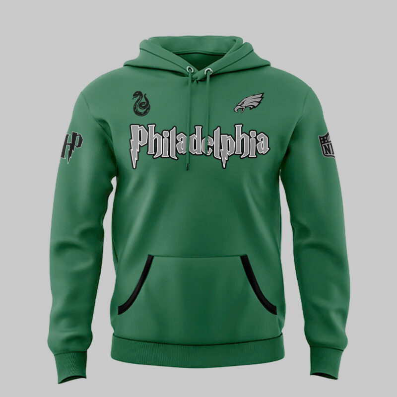 Special New Philadelphia Eagles Harry Potter Night Green Hoodie - Image 2
