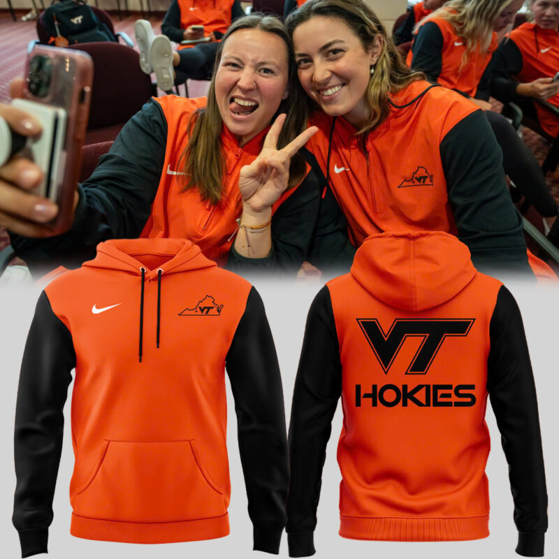 Special New Orange Black Virginia Tech Hokies Hoodie