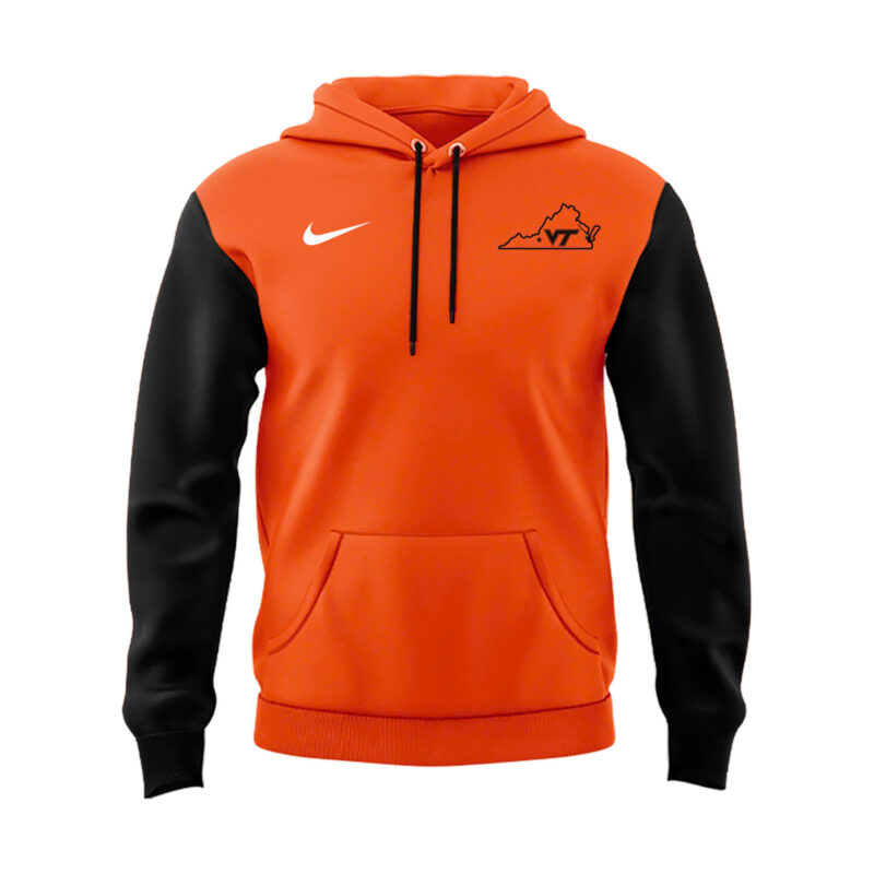 Special New Orange Black Virginia Tech Hokies Hoodie - Image 2