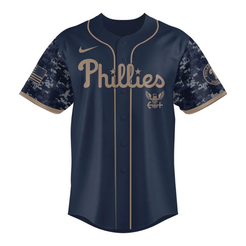 Special 2025 Armed Forces Day Philadelphia Phillies Baseball Jersey - Image 2