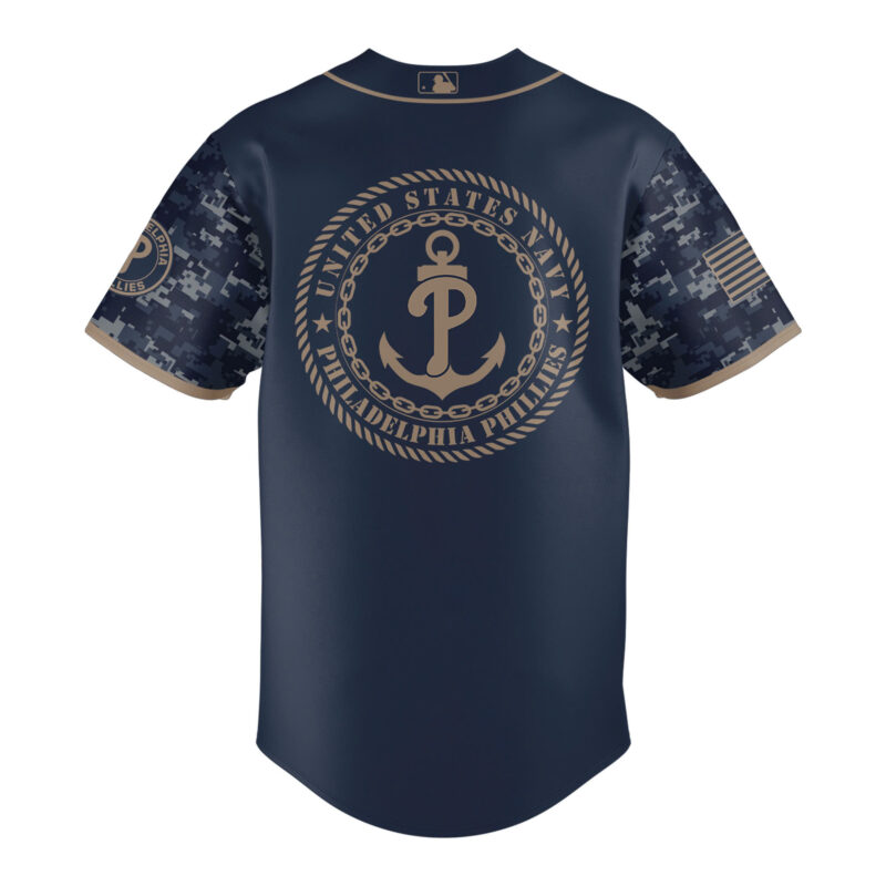 Special 2025 Armed Forces Day Philadelphia Phillies Baseball Jersey - Image 3