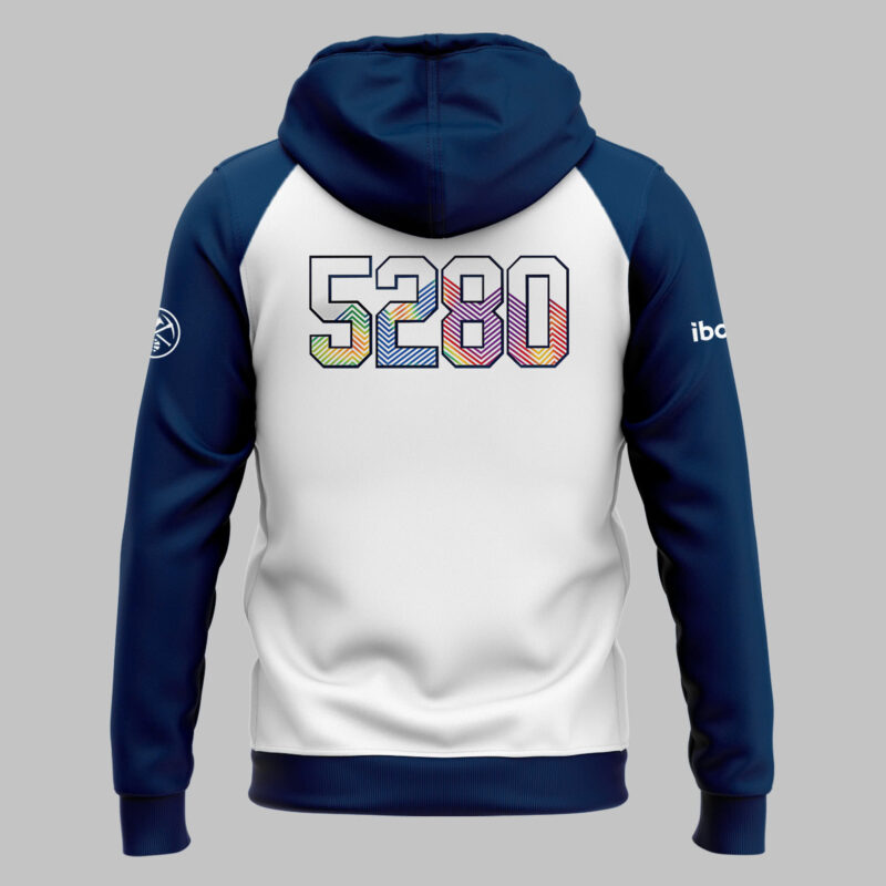 Special New Training 5280 Denver Nuggets Zip Hoodie - Image 3