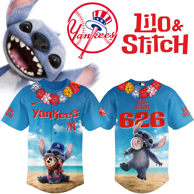 Special 2025 Lilo & Stitch New York Yankees Baseball Jersey