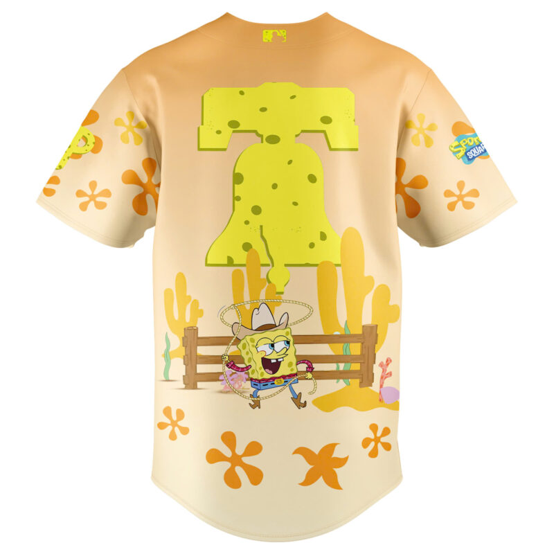 Special 2025 SpongeBob SquarePants Philadelphia Phillies Baseball Jersey - Image 3