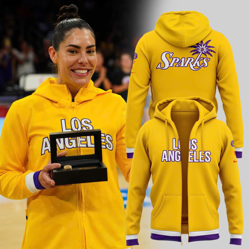 Special 2025 Uniform Los Angeles Sparks Zip Hoodie