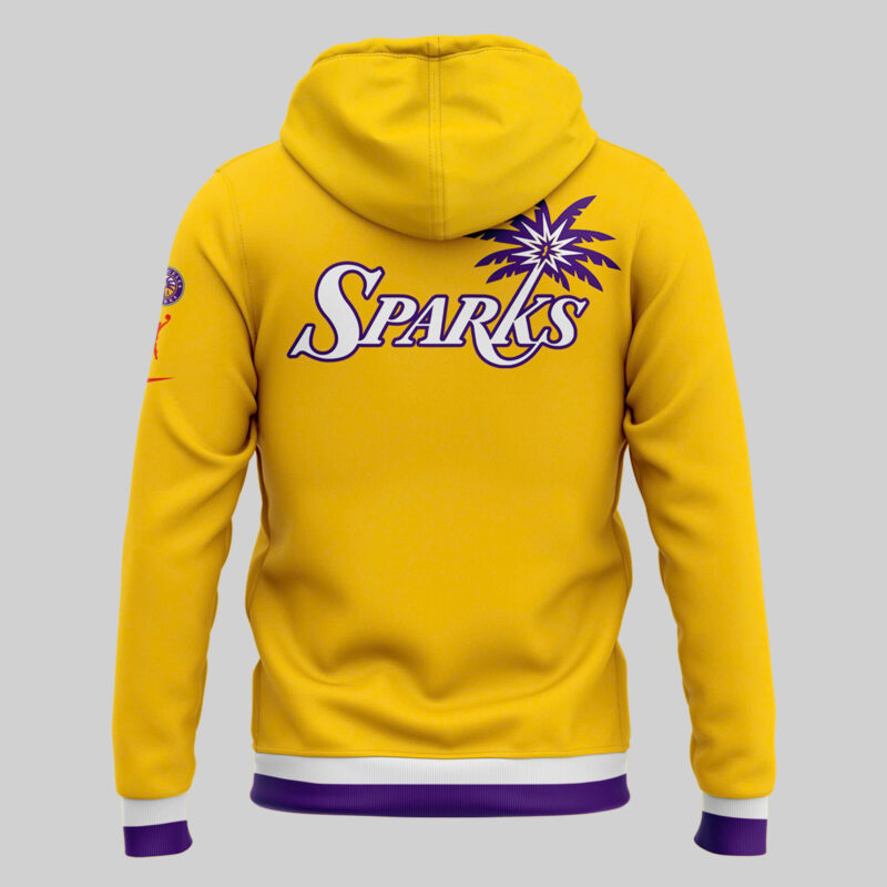 Special 2025 Uniform Los Angeles Sparks Zip Hoodie - Image 3