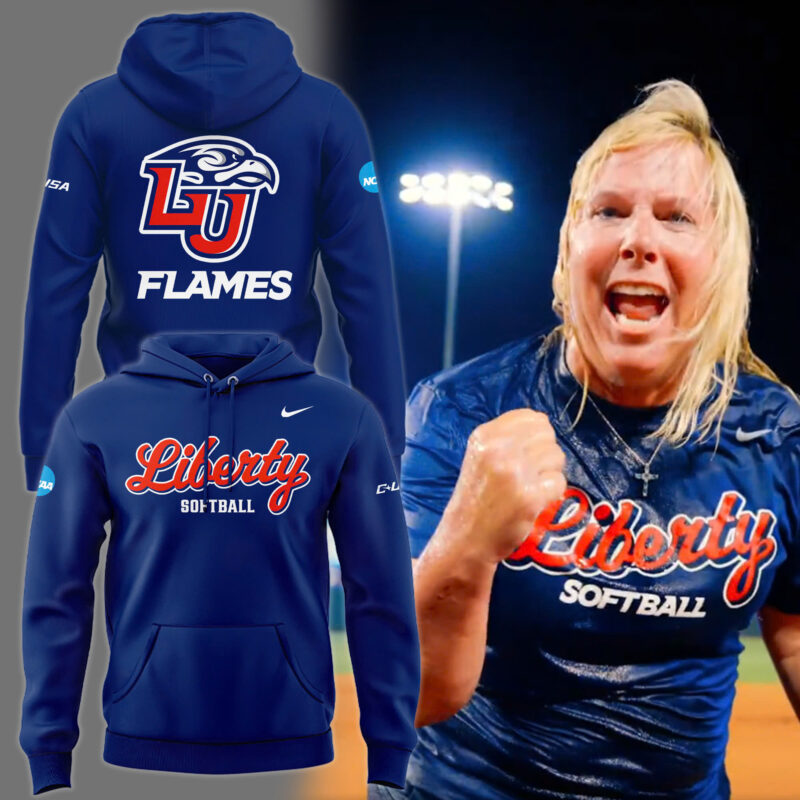 Special New Liberty Lady Flames Softball Hoodie