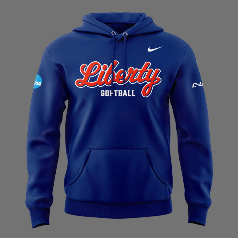 Special New Liberty Lady Flames Softball Hoodie - Image 2