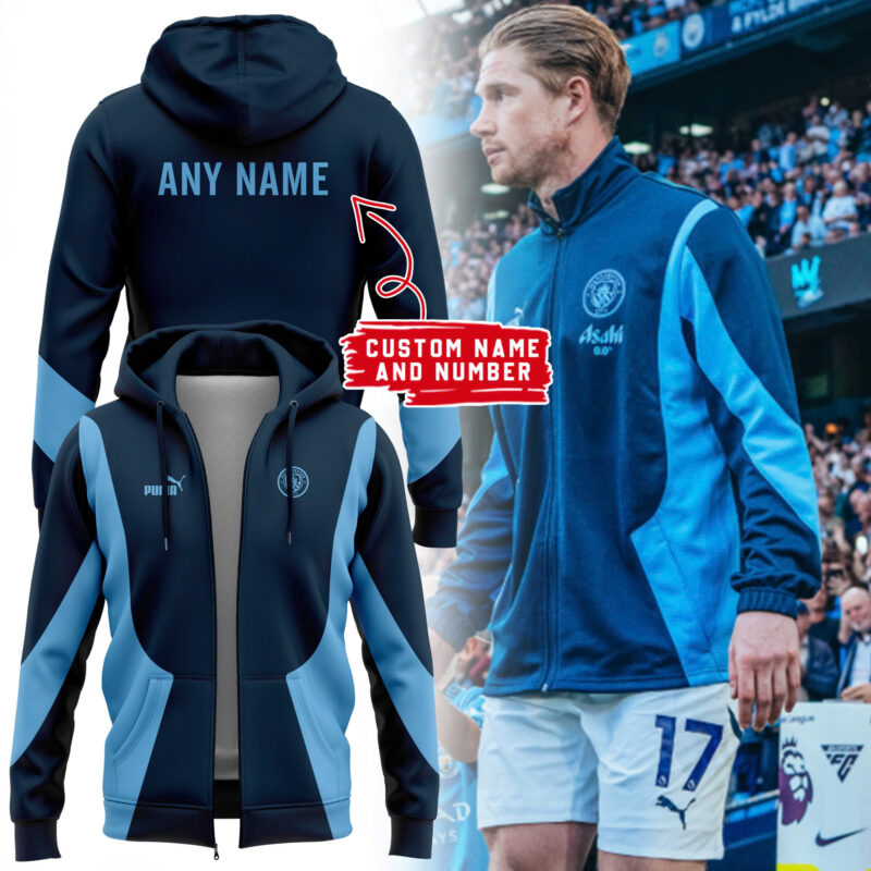 Special Edition Kevin De Bruyne Custom Name Zip Hoodie
