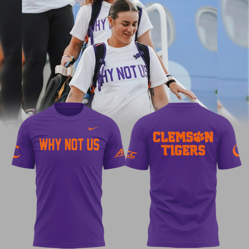 Limited Edition Clemson Softball " Why Not US" TShirt - Purple