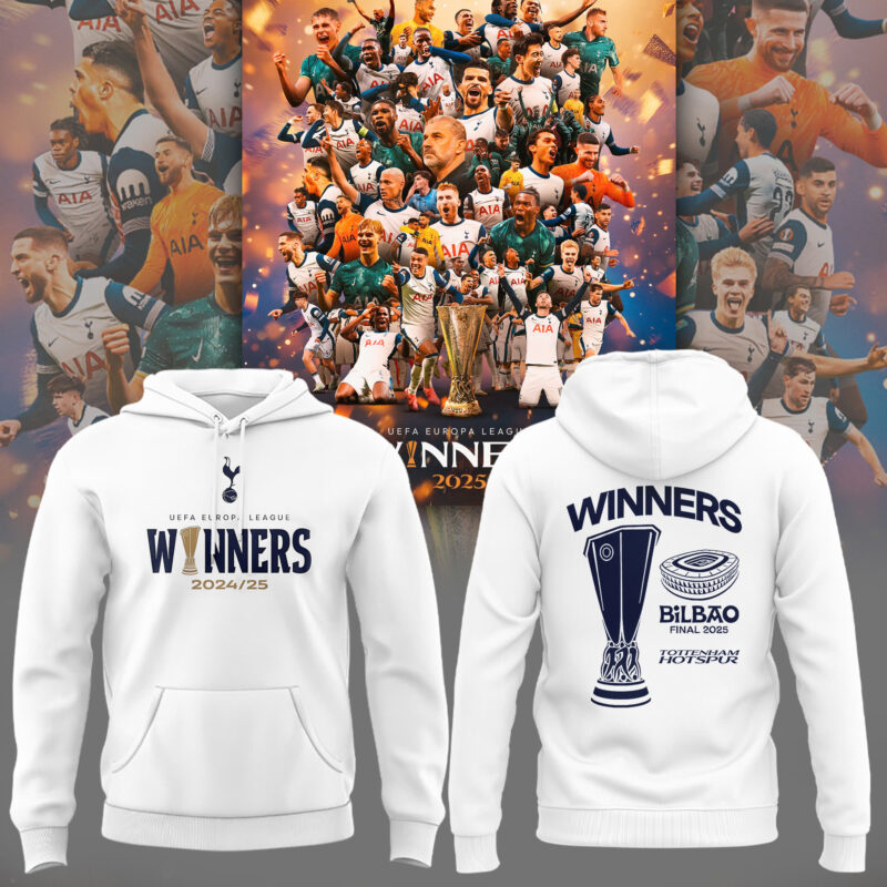 Special New Tottenham Hotspur Europa League 2025 Winners White Hoodie