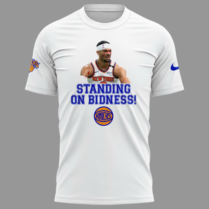Special "STANDING ON BIDNESS!" New York Knicks Tshirt - Image 2