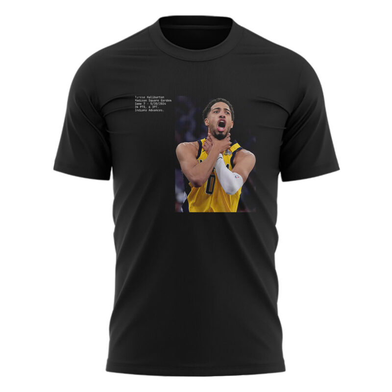 Special 2025 Tyrese Haliburton "Choke" Indiana Pacers Tshirt - Image 2