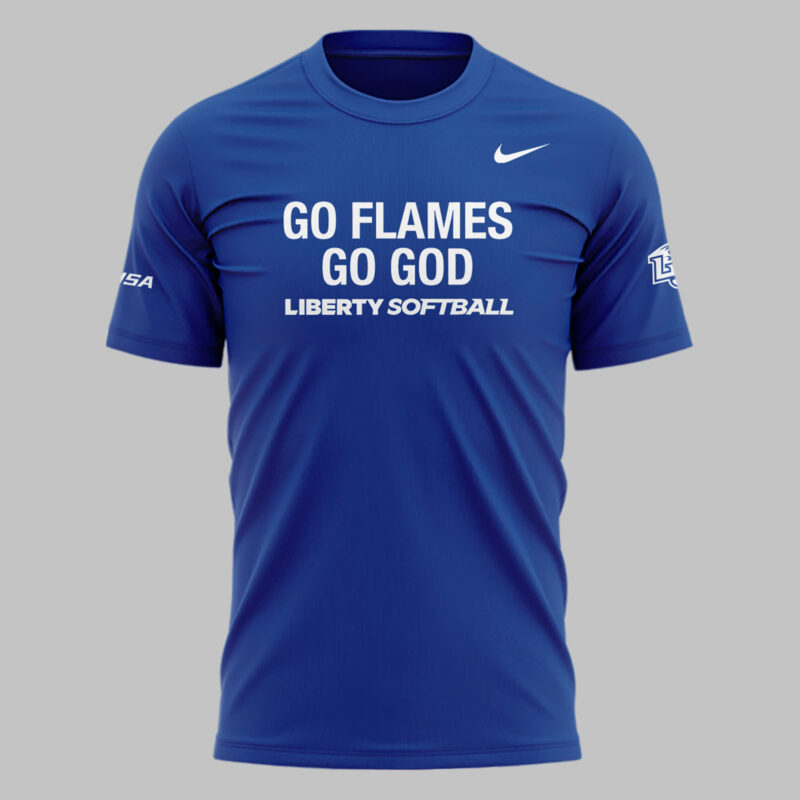 Special Go Flames Go God Liberty Softball T-Shirt - Image 2