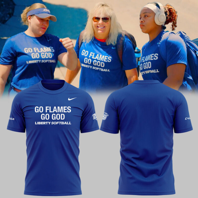 Special Go Flames Go God Liberty Softball T-Shirt 2