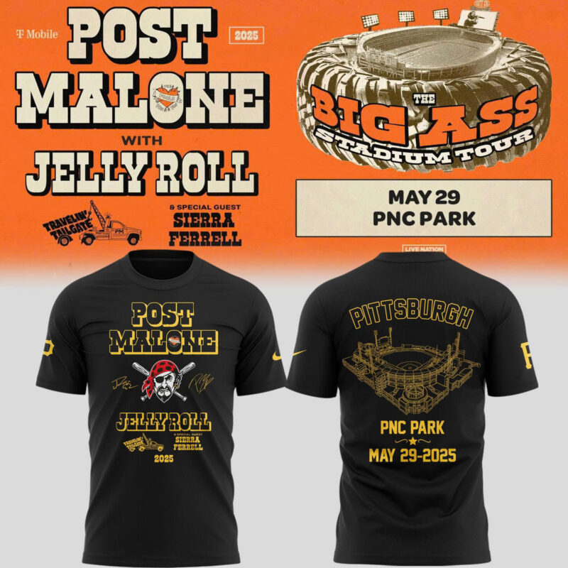 Special Big Ass Stadium Tour x Pittsburgh Pirates Tshirt 2025