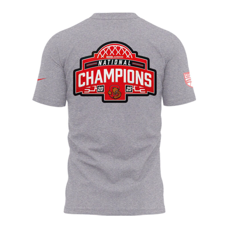 Special 2025 National Champions Division I Big Red Lacrosse Tshirt - Image 3