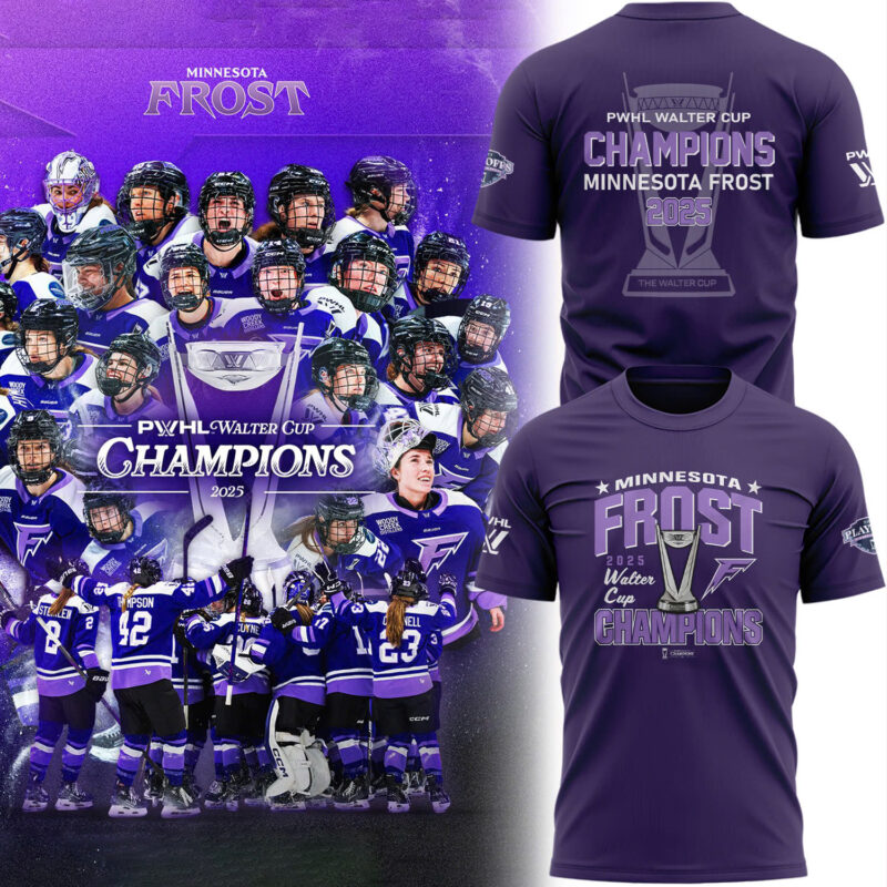 Special PWHL Walter Cup Champions 2025 Minnesota Frost T-Shirt