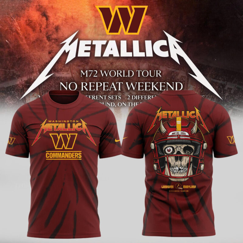 Limited Edition M72 World Tour x Washington Commanders Tshirt