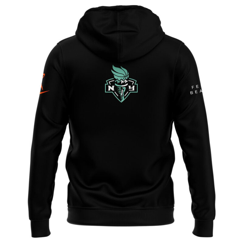 Special New Black Uniform New York Liberty Zip Hoodie - Image 3