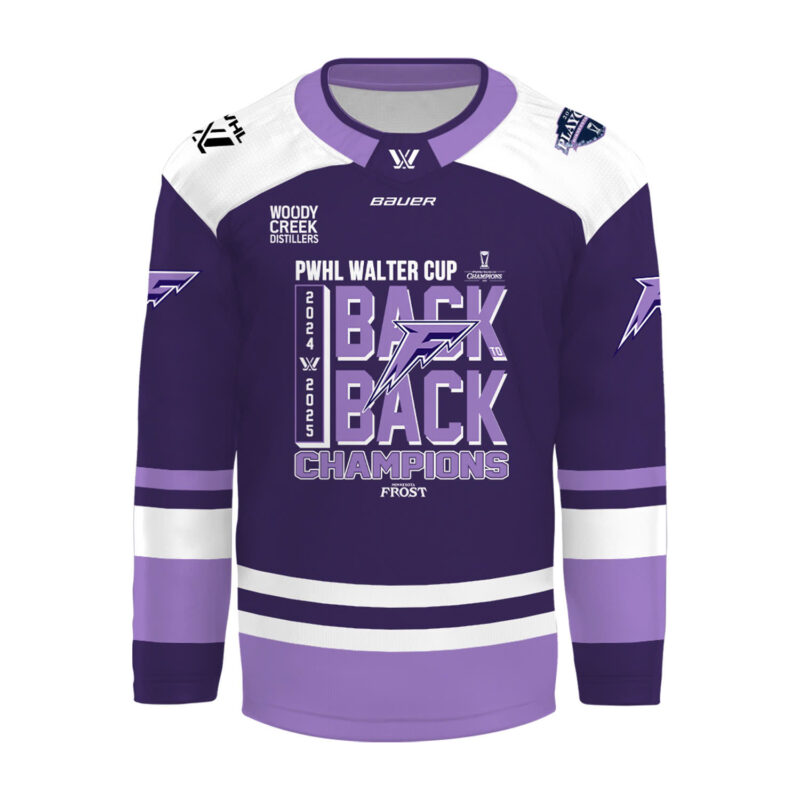 Special New Stadium Back-To-Back Champions 2025 Hockey Jersey Custom - Image 2