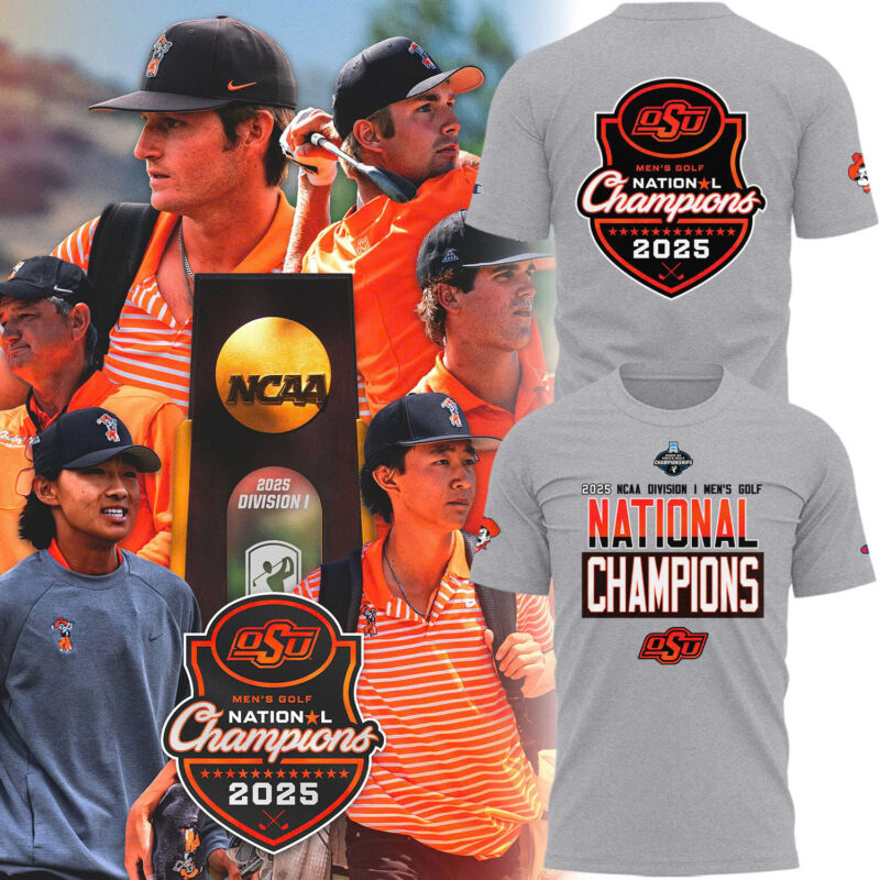 Special 2025 NCAA Men's Golf National Champions OSU Cowboy Golf T-Shirt